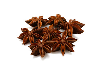 Star anise isolated on white background