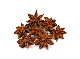Star anise isolated on white background