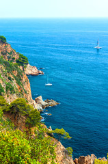 Costa Brava coastline near Tossa de Mar in Spain