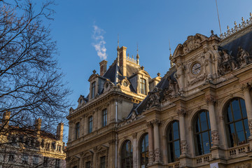 Fototapeta premium Town hall with blue sky