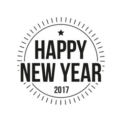 Fototapeta na wymiar Happy 2017 New Year lettering vector