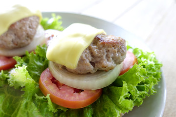 home-made hamburger