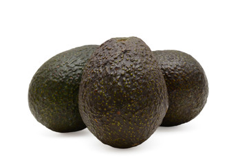 Fresh avocado isolated on white background