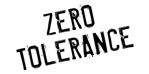 Zero Tolerance rubber stamp. Grunge design with dust scratches. Effects can be easily removed for a clean, crisp look. Color is easily changed.