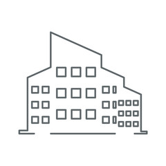 line  office building icon