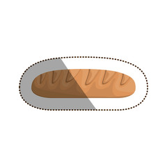 Baguette icon. Bakery food shop traditional and product theme. Isolated design. Vector illustration