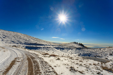 Winter panorama from Italian Alps