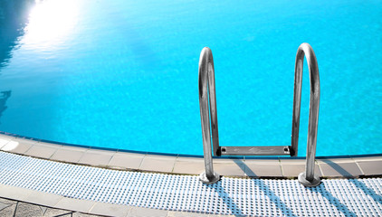 Swimming pool with stair and clean water