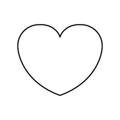 Heart icon. Love passion romantic and health theme. Isolated design. Vector illustration