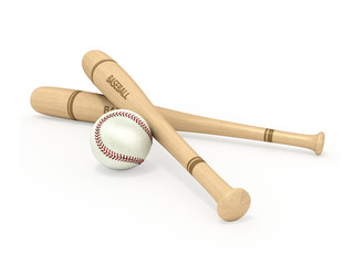 baseball bats and ball