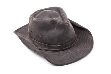 Dark Brown Cowboy Hat isolated on White Background