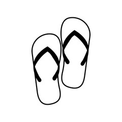 Sandals icon. Shoes fashion footwear beuty and beach theme. Isolated design. Vector illustration