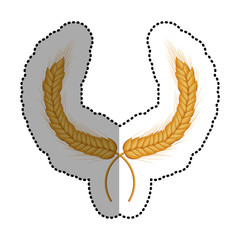 Wheat ear icon. Food grain agriculture and natural theme. Isolated design. Vector illustration