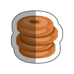 Donut icon. Bakery food shop traditional and product theme. Isolated design. Vector illustration