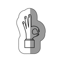Human hand icon. Finger gesture palm and communication theme. Isolated design. Vector illustration