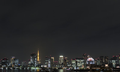 Fototapeta na wymiar 東京湾景（豊洲からの夜景）