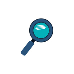 Lupe tool icon. Search magnifying glass zoom and lens heme. Isolated design. Vector illustration