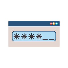 Password icon. Security system warning and protection theme. Isolated design. Vector illustration