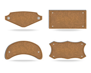 Shapes of leather tag