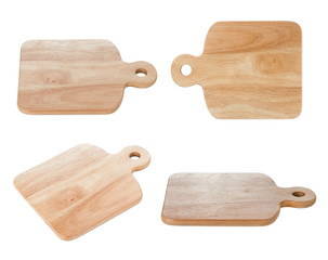 wooden plate isolated on white background