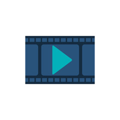 Fototapeta na wymiar Movie and filmstrip icon. Cinema video film and media theme. Isolated design. Vector illustration