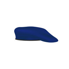 Beret in dark blue design