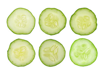 Cucumber on white background