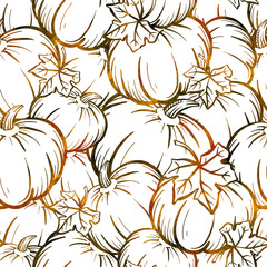 Pumpkin seamless pattern