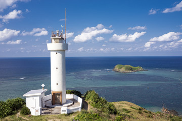 Fototapeta na wymiar 石垣島の平久保崎と灯台