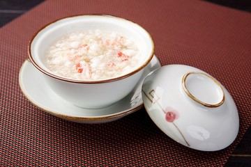 gaesalnurungji tang ,Crispy rice crust crab meat soup, 게살누룽지