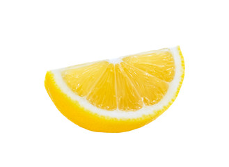 Sliced of lemon isolated on the white background