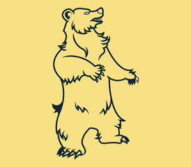 Standing Bear Line Art