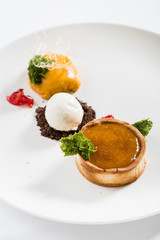tart with ice cream