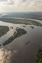 Helicopter flights over the  Zambezi River and Victoria Falls in Zambezi National Park is a highlight for tourist visiting the world famous Landmark