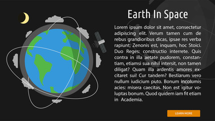 Earth In Space Conceptual Banner © Graphiqa-Stock