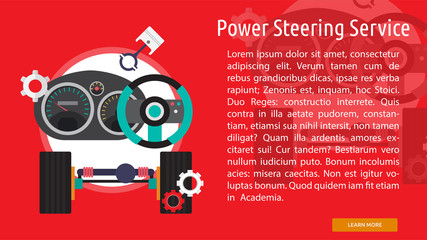 Power Steering Service Conceptual Banner