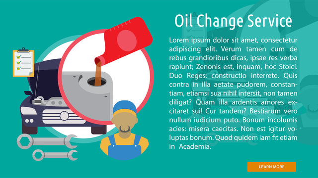 Oil Change Service Conceptual Banner