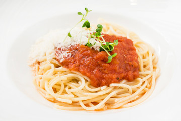 pasta wit sauce and cheese