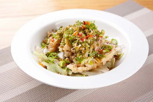 yuringi, Fried Chicken with Hot and Sour Soy Sauce,ユリンギ