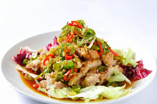 yuringi, Fried Chicken with Hot and Sour Soy Sauce, 유린기