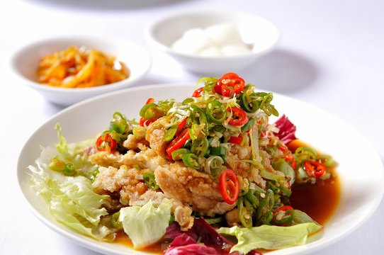 yuringi, Fried Chicken with Hot and Sour Soy Sauce, 유린기