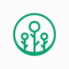 tree in the circle logo design