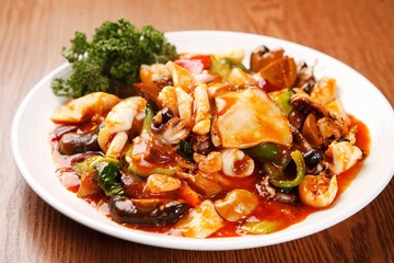 palbochae,  Stir-fried Seafood and Vegetables, 팔보채