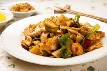 palbochae,  Stir-fried Seafood and Vegetables,팔보채
