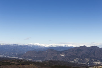 Obraz premium 伊香保温泉 榛名山からの谷川岳