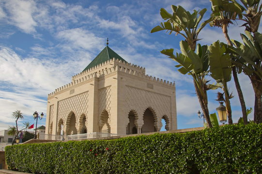 The Mausoleum of Mohammed V in Rabat, Morocco.