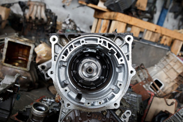 Fototapeta na wymiar Detail of car engine part.