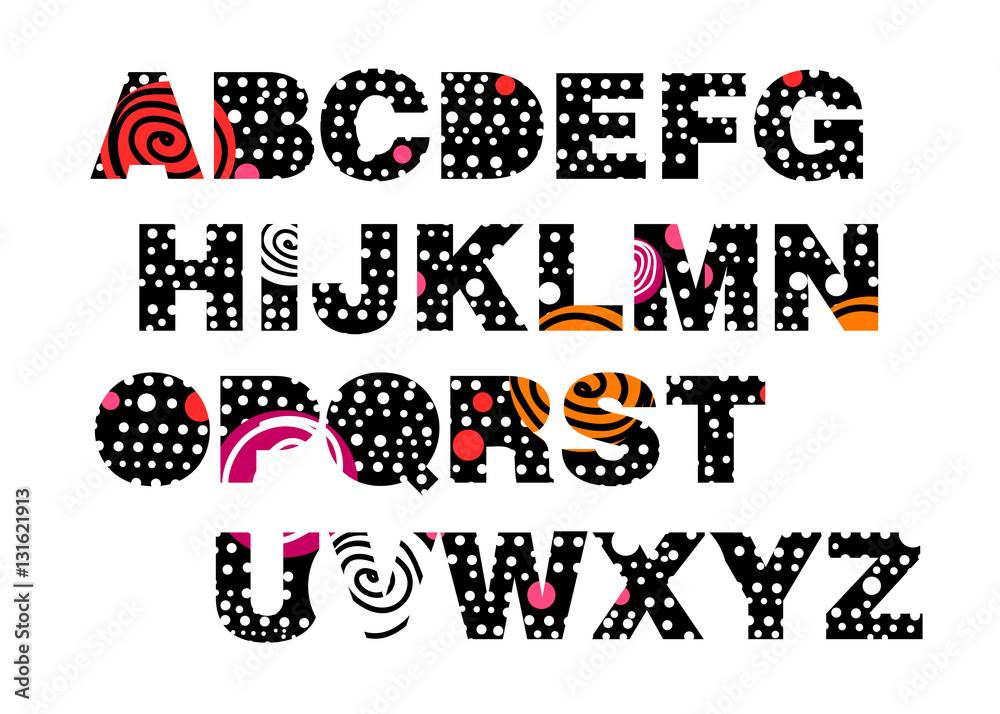 Fototapete letter font alphabet vector text design triangle