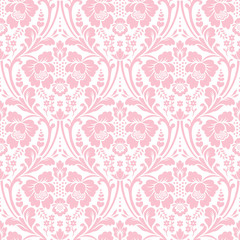 Vector seamless floral damask pattern