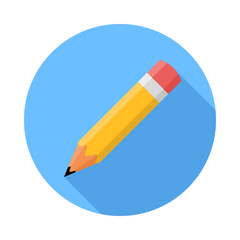 Pencil. Flat Design vector icon